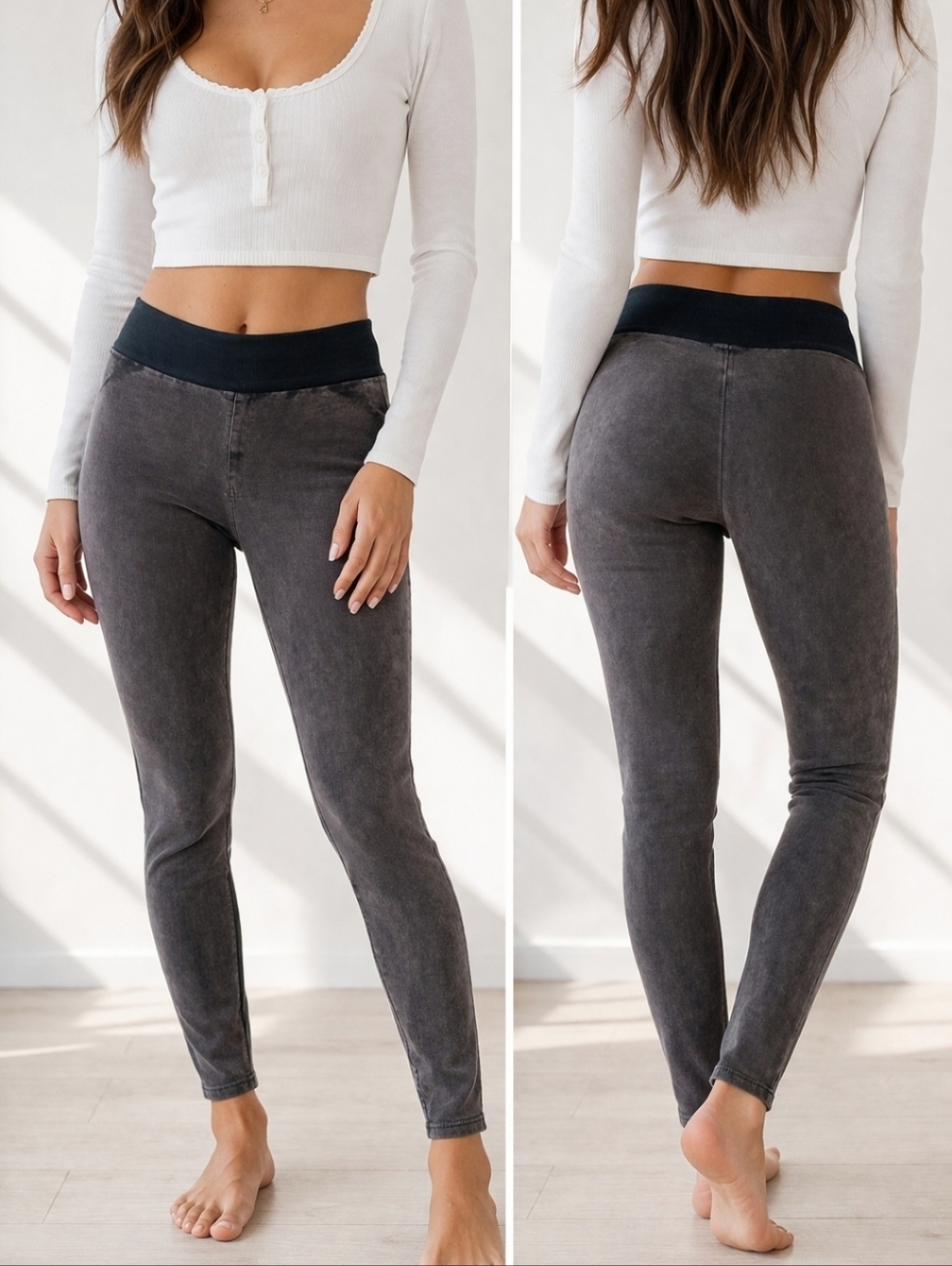 Citizens of Humanity Gray Leggings Size 26 Slim Fit Stretch Minimalist